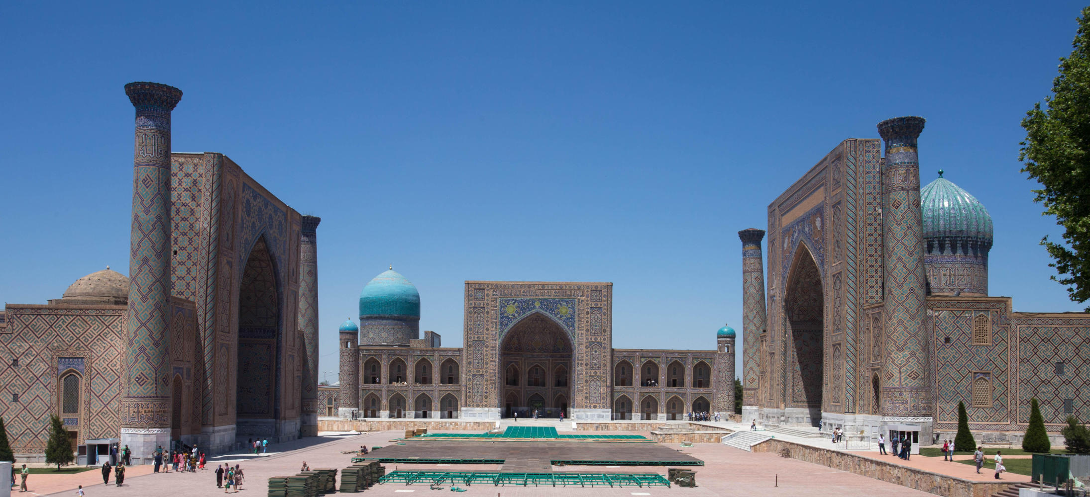 Leaving my bike in Qarshi, I took a quick side trip to see the Registan in Samarkand