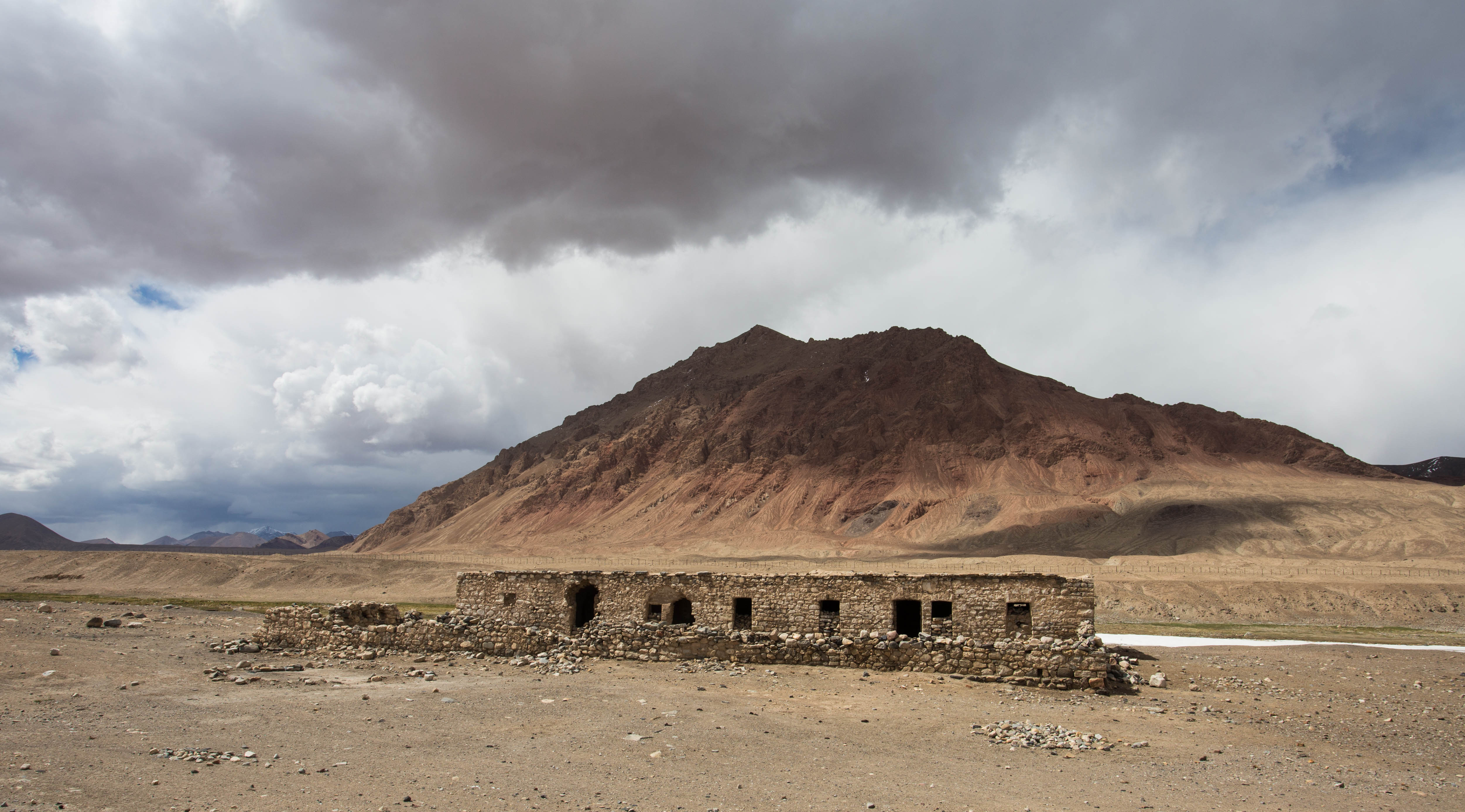 An ancient, abandoned caravanserei in the wilderness on the far side of Murghab